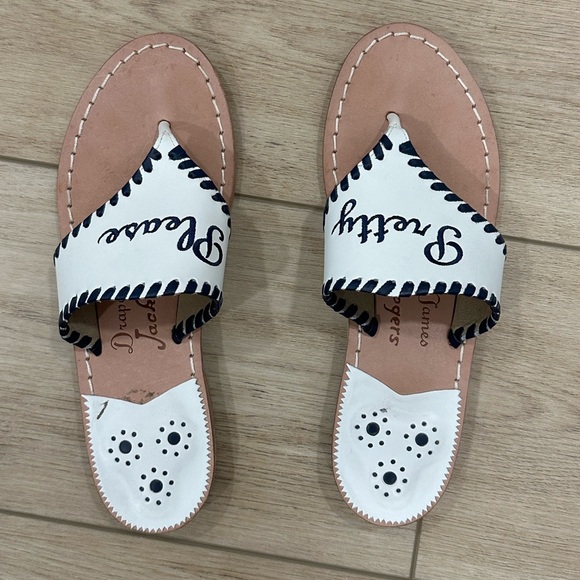 Lightly worn Draper James x Jack Rogers sandal size 7.5 pretty please - Picture 2 of 5